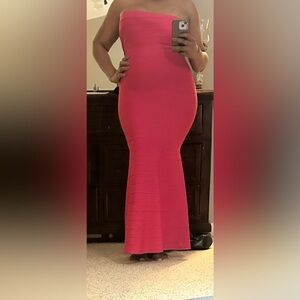 Bebe Fuchsia Bandage Dress